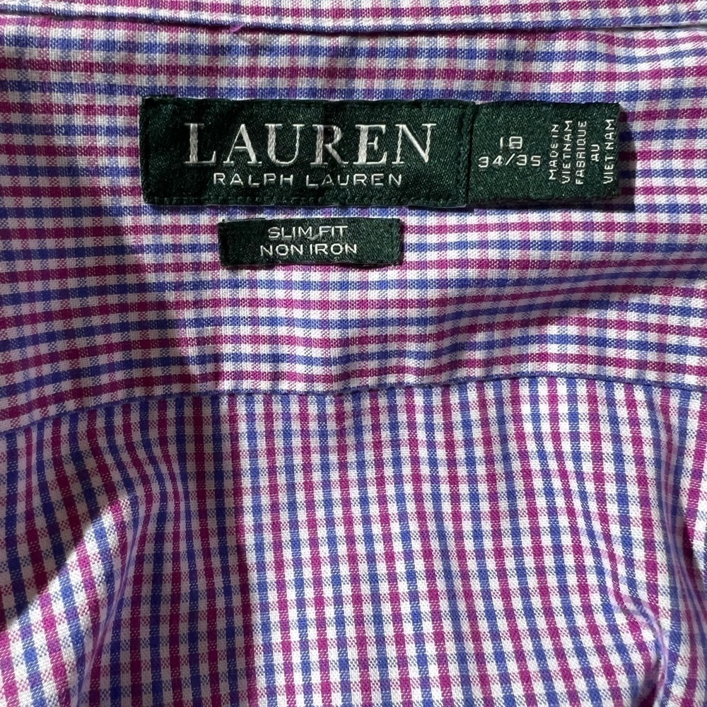 Lauren Ralph Lauren Slim Fit Gingham Print Dress Shirt - Picture 6 of 6